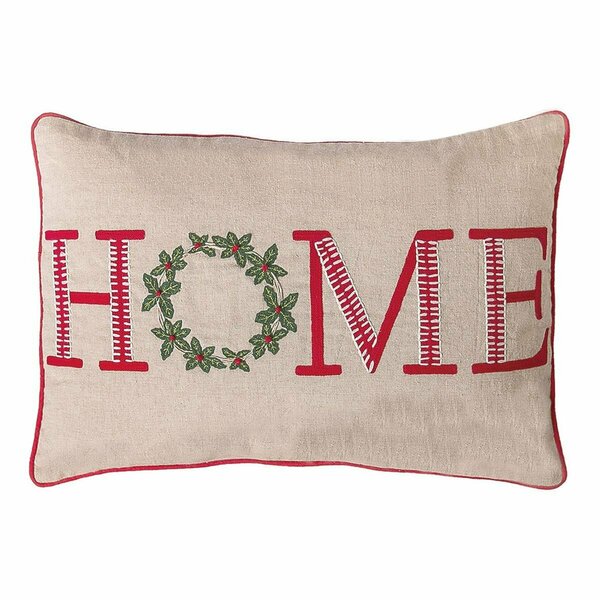 Puesta En Escena Christmas Home Embroidered Pillow - 14 x 20 in. PU3678881